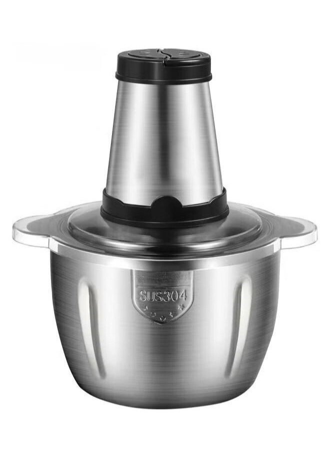 Electric Meat Chopper Grinder 3 Litre 400W with two variable speed Stainless Steel Bowl Food Processor for Meat Vegetables Onion Ginger Garlic Mincer Blender for Home / Restaurants / Kitchen