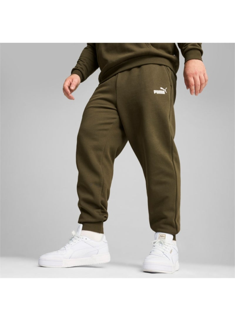 PUMA Ess Logo Pants Fl Cl (S) Dark Olive  - Image 1