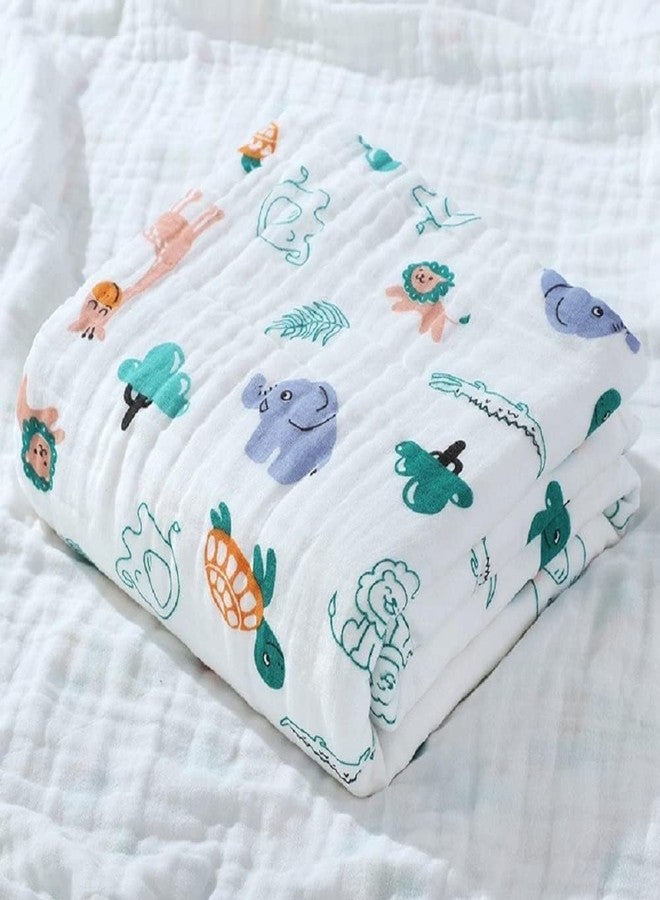 KASSY POP CURATED JUST FOR YOU Kassy Pop Muslin Cotton Bath Towel Cum Baby Swaddler | Extra Soft Towels for Newborn 0 to 3 Years l 100% Organic Cotton wash Towel | 105 X 105 cm (Multicolor) - Image 1