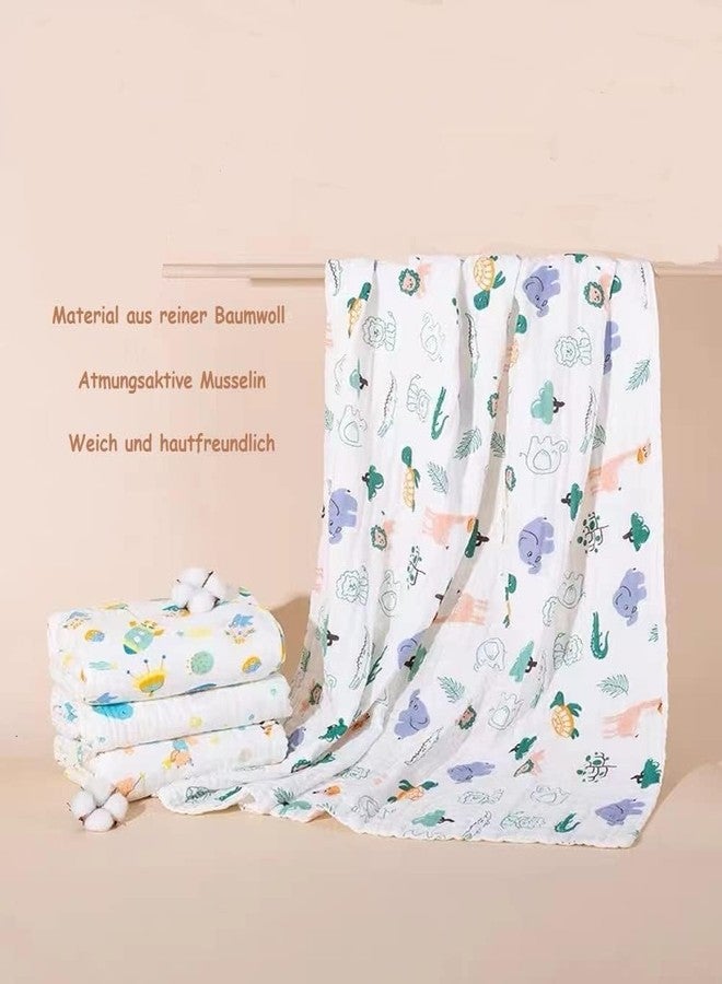 KASSY POP CURATED JUST FOR YOU Kassy Pop Muslin Cotton Bath Towel Cum Baby Swaddler | Extra Soft Towels for Newborn 0 to 3 Years l 100% Organic Cotton wash Towel | 105 X 105 cm (Multicolor) - Image 2