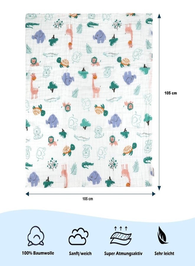 KASSY POP CURATED JUST FOR YOU Kassy Pop Muslin Cotton Bath Towel Cum Baby Swaddler | Extra Soft Towels for Newborn 0 to 3 Years l 100% Organic Cotton wash Towel | 105 X 105 cm (Multicolor) - Image 4