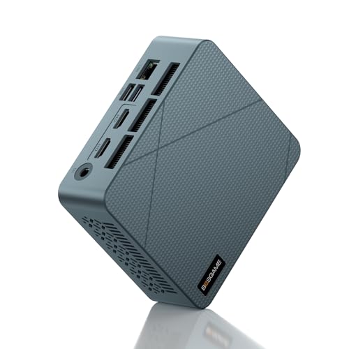 BOSGAME E2 Mini PC with AMD Ryzen 5 3550H, 16GB RAM 512GB NVMe SSD, Triple Displays via USB-C & Dual HDMI, Gigabit Ethernet, Compact Desktop Computer for Business, Office & School - Image 1