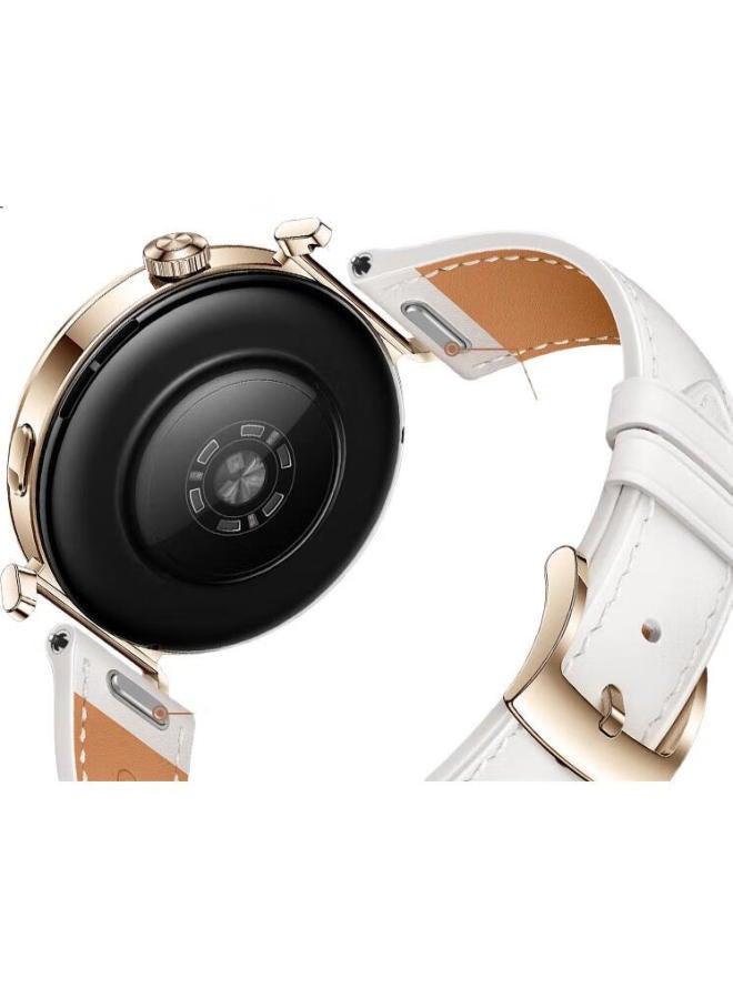 Wei Qiantu Weiqiantu Genuine Leather Watch Band For Huawei Gt 5/5 Pro Smarch Men's Leather Strap For Huawei Smart Sports Watch - Gravel Brown With Flat Tail Leather Strap - Image 3