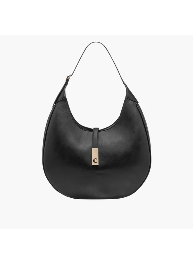 Le Confort Women Solid Shoulder Bag with Zip Closure