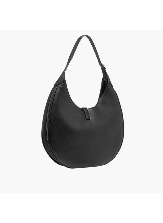 Le Confort Women Solid Shoulder Bag with Zip Closure - Image 4