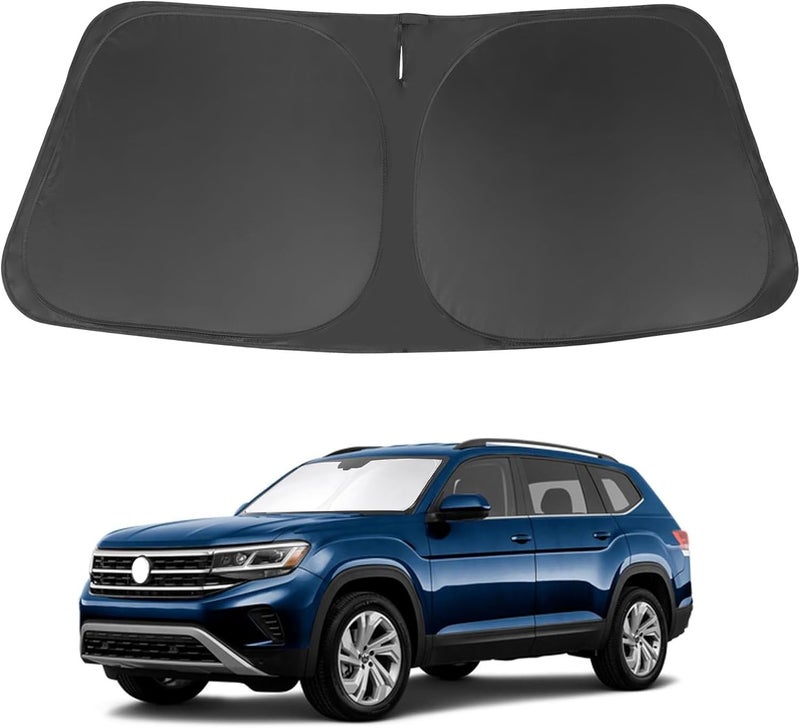 LHFLIVE Windshield Sun Shade for 2018-2024 Volkswagen Atlas VW Atlas Cross Sport Accessories Front Window Sunshade Shield Keep Your Car Interior Cooler - Image 1