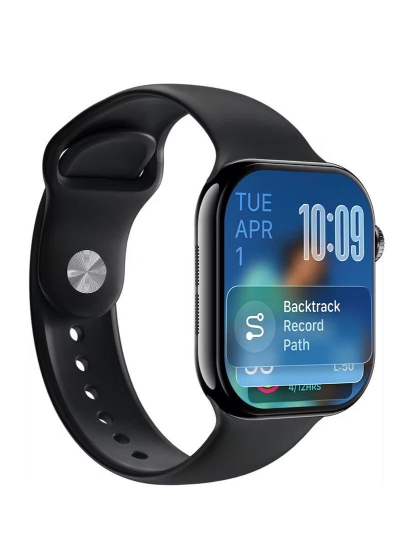 GREEN LION Communicate Smart Watch with 2.07" IPS Dispaly, 380mAh Battery Capacity, Wireless Charging, AI Voice Assistant, 1GB Flash, 3-5 Days Working Time - Black - Image 2