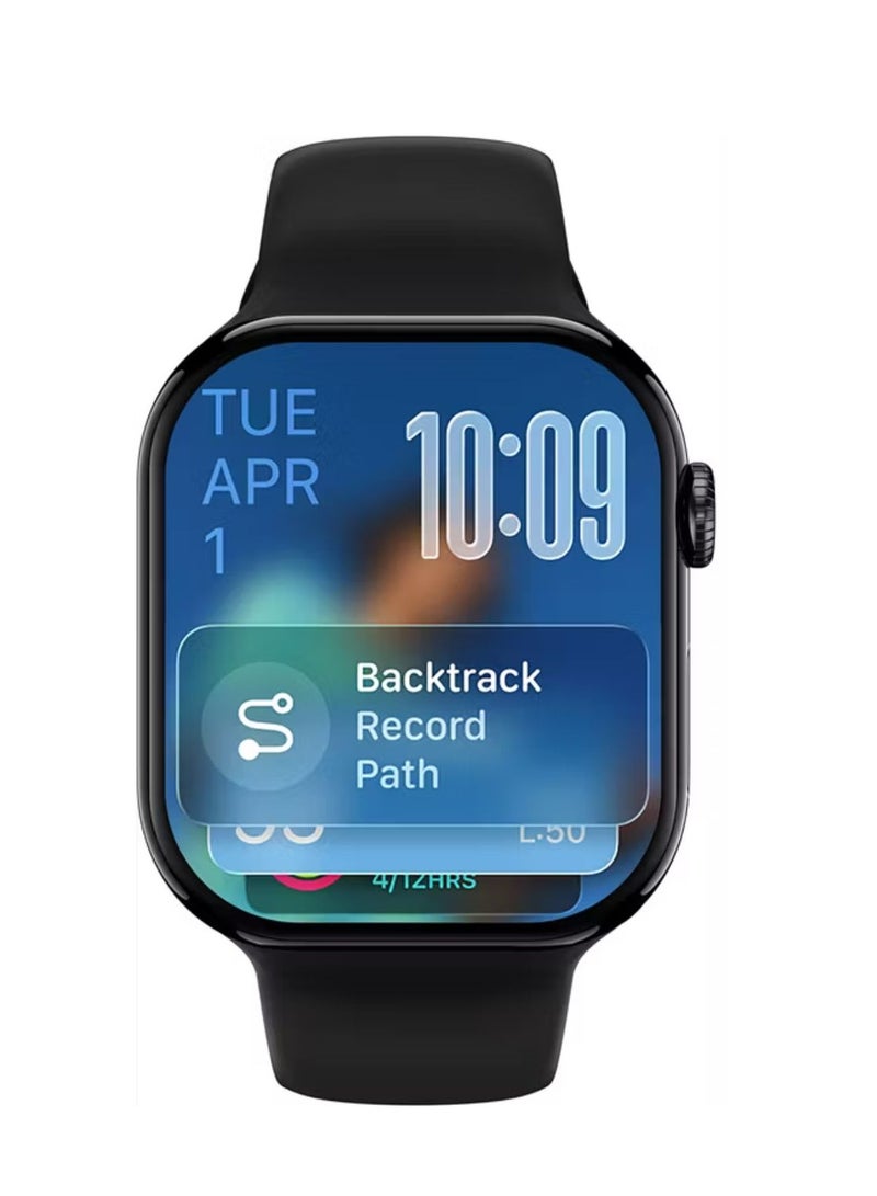 GREEN LION Communicate Smart Watch with 2.07" IPS Dispaly, 380mAh Battery Capacity, Wireless Charging, AI Voice Assistant, 1GB Flash, 3-5 Days Working Time - Black - Image 3