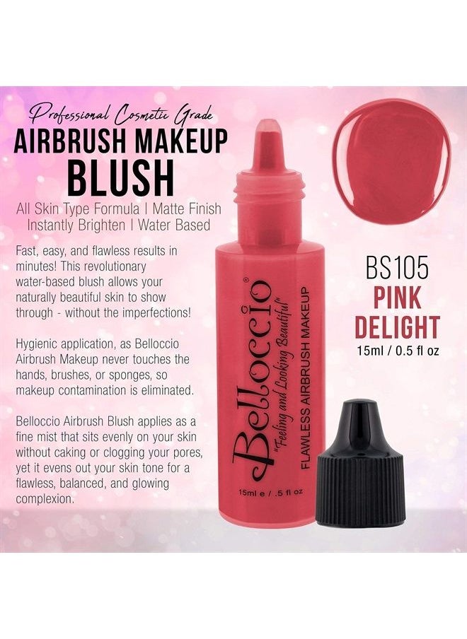 Belloccio Half Ounce Bottle of Pink Delight Blush Belloccio's Professional Flawless Airbrush Makeup Blush  - Image 1