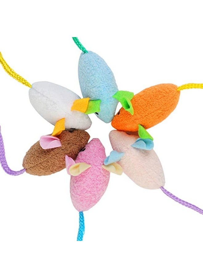 Generic Mouse Toy - 6 Pieces Cats Mouse Plush Cat Toys Realistic Cute Kitten Mice Filled Polyfill Rat For Cat  - Image 5