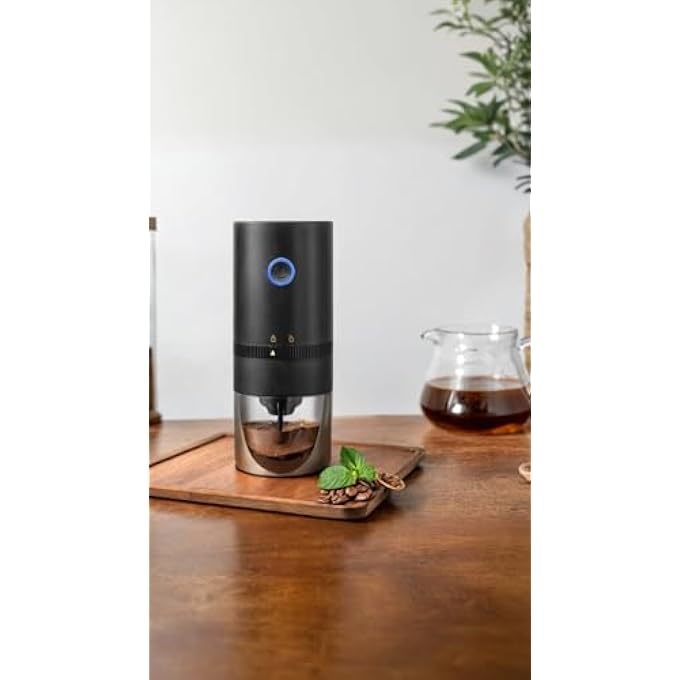 Honwor Portable Electric Burr Coffee Grinder MultiGrind Settings For Camping Drip Espresso Pour Over  French Press  Usb Charging - Image 4