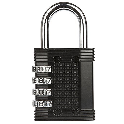 FortLocks Padlock - 4 Digit Combination Lock for Gym Outdoor & School Locker, Fence, Case & Shed – Heavy Duty Resettable Set Your Own Combo – Waterproof & Weatherproof (2 Pack - Black) - Image 4