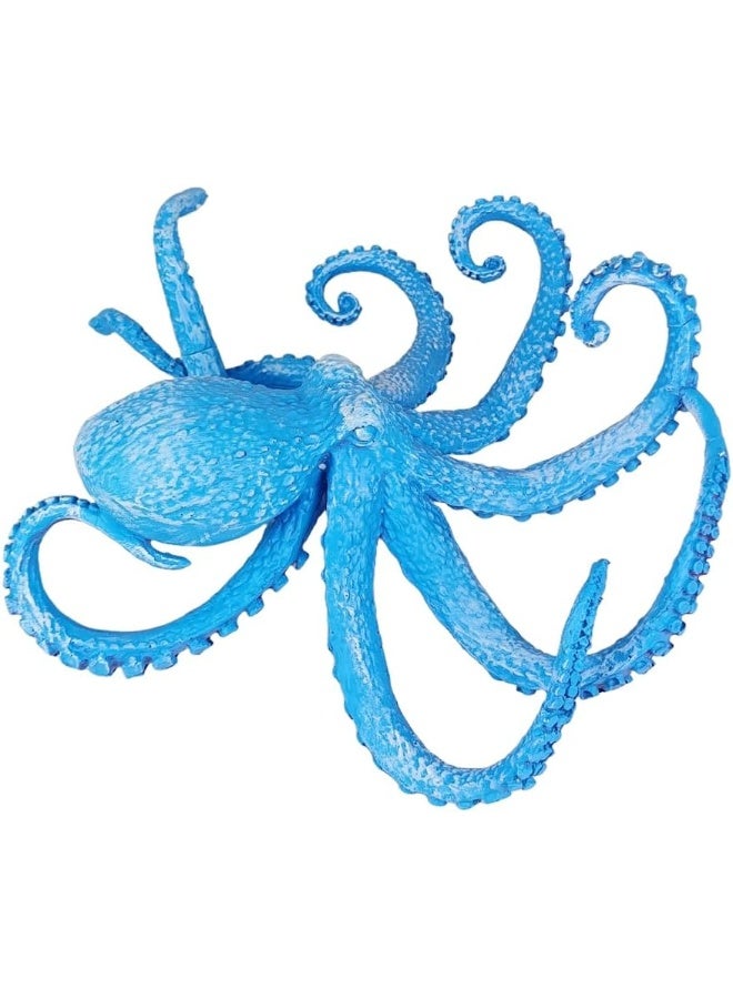 YINZUO YINZUO Resin Octopus Figurine Decorative Ocean-Themed Sea Animal Sculpture for Coastal, Nautical, or Beach House Decor (Sky Blue) - Image 1