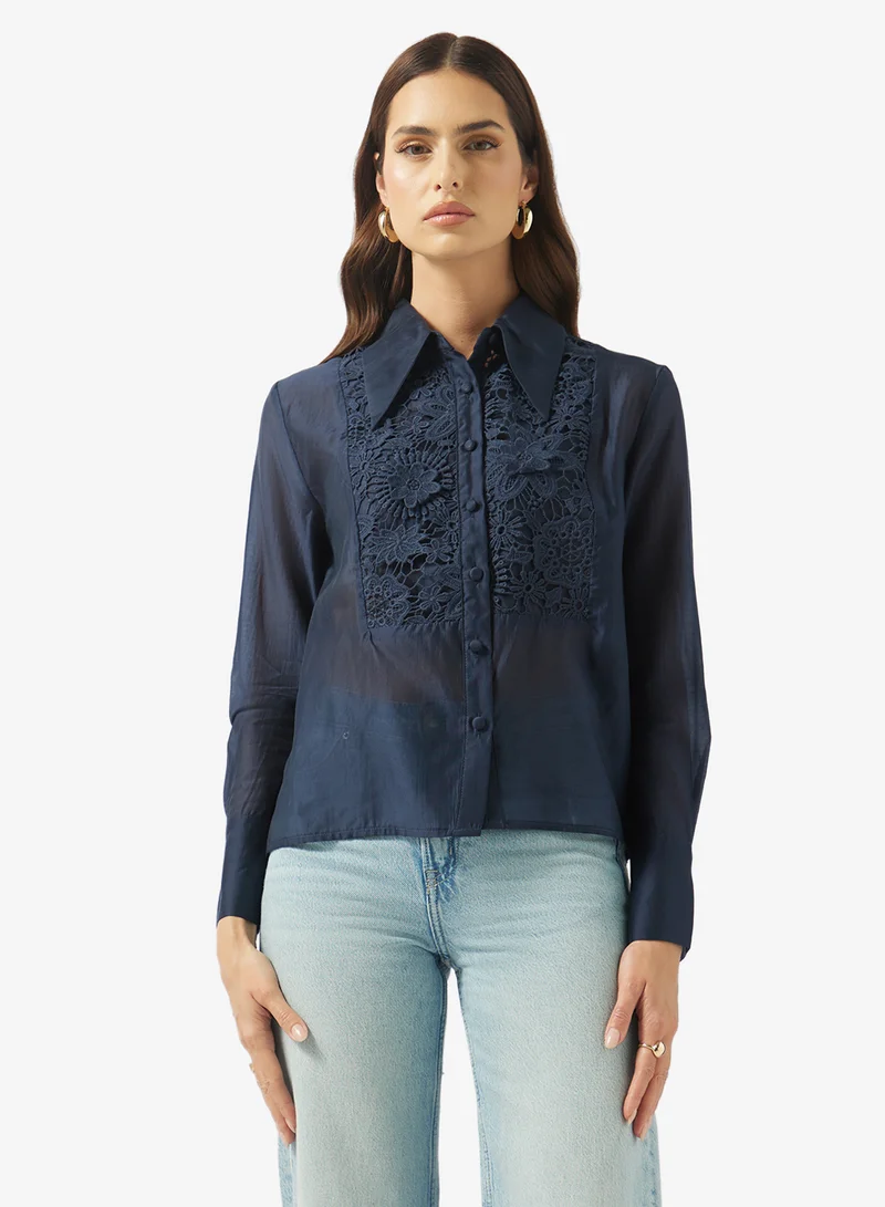 ايلا قميص بتطريز زهري