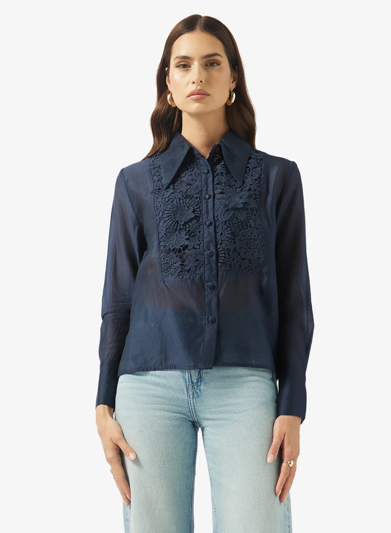 ايلا قميص بتطريز زهري