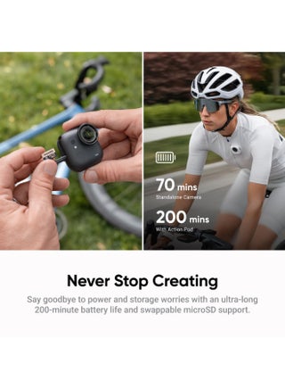GO Ultra Creator Bundle | Tiny 4K Cam, Lightweight & Portable, Low Light Excellence, Mount Anywhere, FlowState Stabilization, 200 Min Battery Life - Midnight Black - view 3