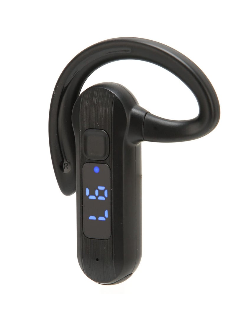 SYOSI Single Ear Bone Conduction Headset Bluetooth 5.2, Open Ear Wireless Earphones Waterproof with LED Power Display Microphone, Type C Charging, for Driving Business Sport (Black) - Image 1