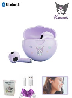 Sanrio Wireless Bluetooth Headphones, Call Noise Canceling Headphones with Mic, (Purple)  - Image 1