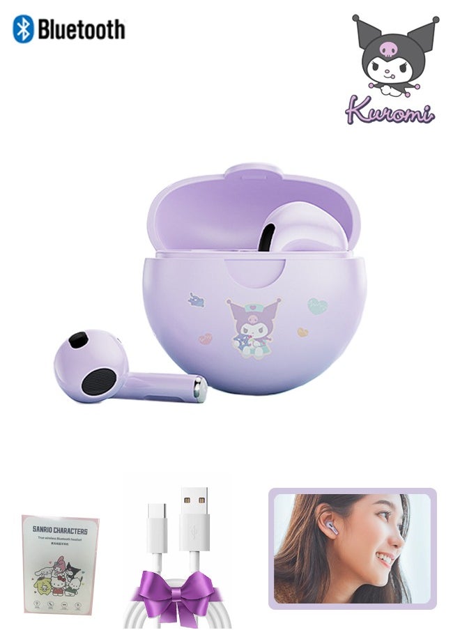 Sanrio - Wireless Bluetooth Headphones, Call Noise Canceling Headphones with Mic, (Purple) - Image 1
