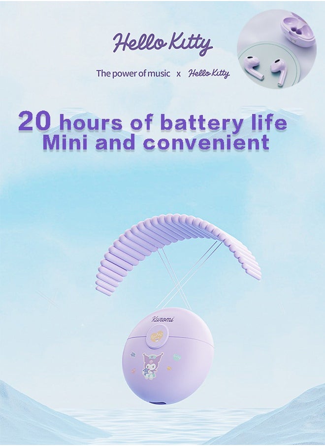 Sanrio - Wireless Bluetooth Headphones, Call Noise Canceling Headphones with Mic, (Purple) - Image 1