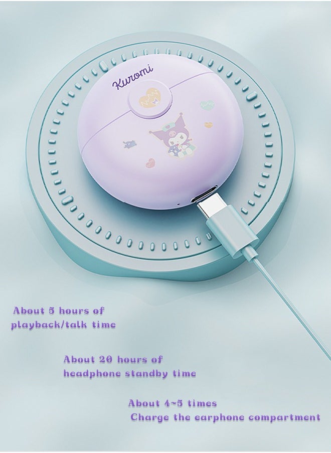 Sanrio - Wireless Bluetooth Headphones, Call Noise Canceling Headphones with Mic, (Purple) - Image 1