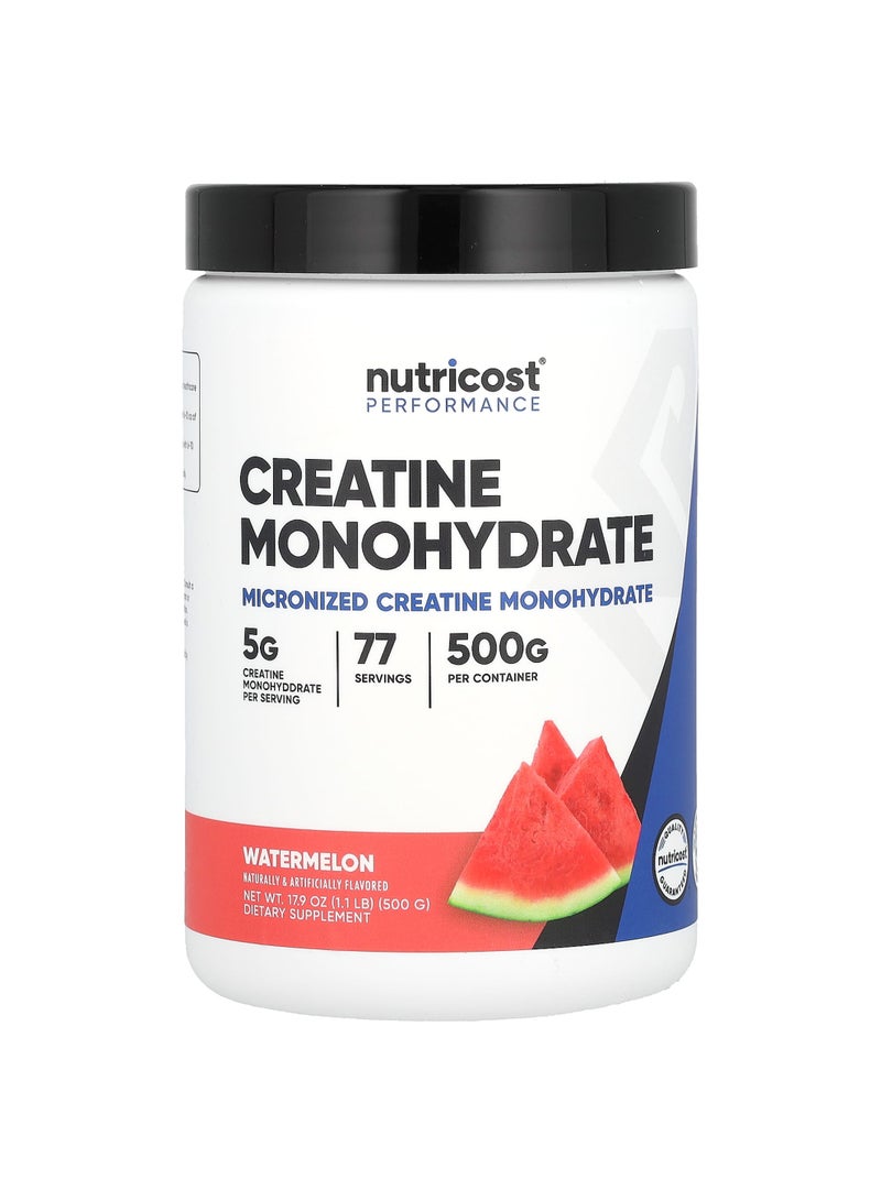 Nutricost Performance, Creatine Monohydrate, Watermelon, 1.1 lb (500 g)