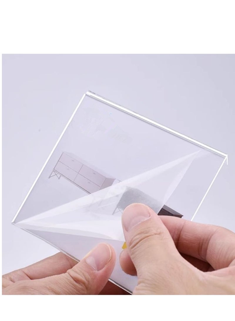 Eckek حامل ملصقات ذاتي اللصق من أكيك، حامل علامات سعر أكريليك، حامل علامات على شكل L، حامل علامات على الطاولة، 10 عبوات - Image 2