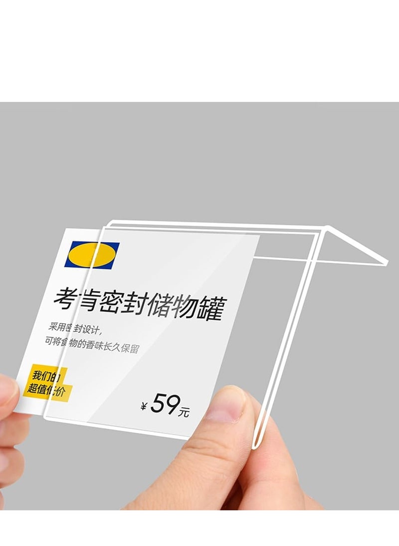 Eckek  Self Adhesive Label Holder Acrylic Price Tag Displays Sign Holder L-Shape Table Top Sign Stand 10 Pack - pzsku/ZC670005D2FE8F1BD19B7Z/45/_/1731730323/f75a346b-b048-4a1e-897c-0a2215dd295a