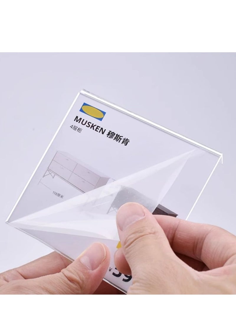 Eckek  Self Adhesive Label Holder Acrylic Price Tag Displays Sign Holder L-Shape Table Top Sign Stand 10 Pack - pzsku/ZC670005D2FE8F1BD19B7Z/45/_/1731730363/d70b7fe2-c0e5-4d68-9498-392d983ed465