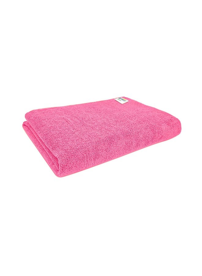 SOFTSPUN مجموعة مناشف الاستحمام والعناية بالشعر من مايكروفايبر SOFTSPUN قطعة واحدة، 60x120 سم، (وردي). ناعمة للغاية ومريحة، سريعة الجفاف، فائقة الامتصاص بحجم كبير. - Image 1