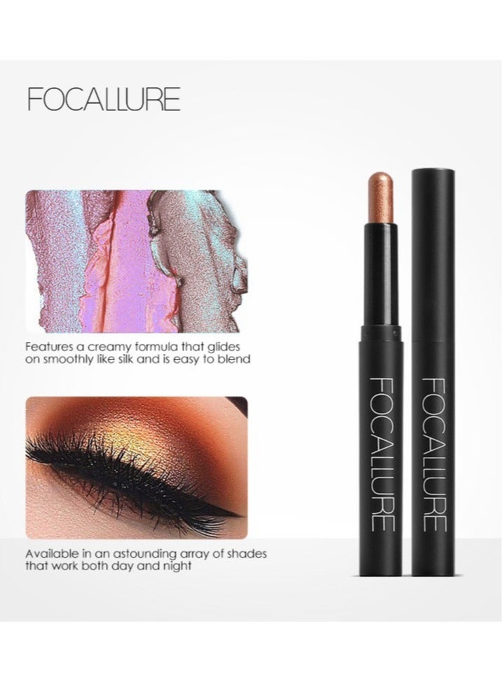 FOCALLURE Shimmer Cream Eyeshadow Stick #12 Brown Spark - Image 4