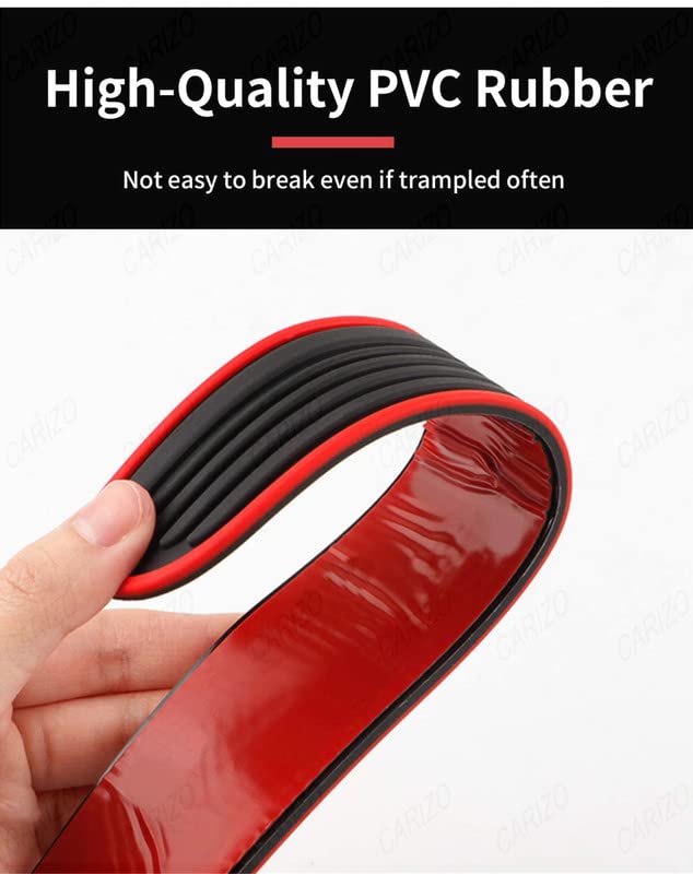 CARIZO Door Sill Plate Protectors Guards Sill Scuff Cover Panel Step Protector (4x4 Off Road, Black & Red, Pack of 4) Compatible with Mahindra Thar (2020-2023) - Image 5