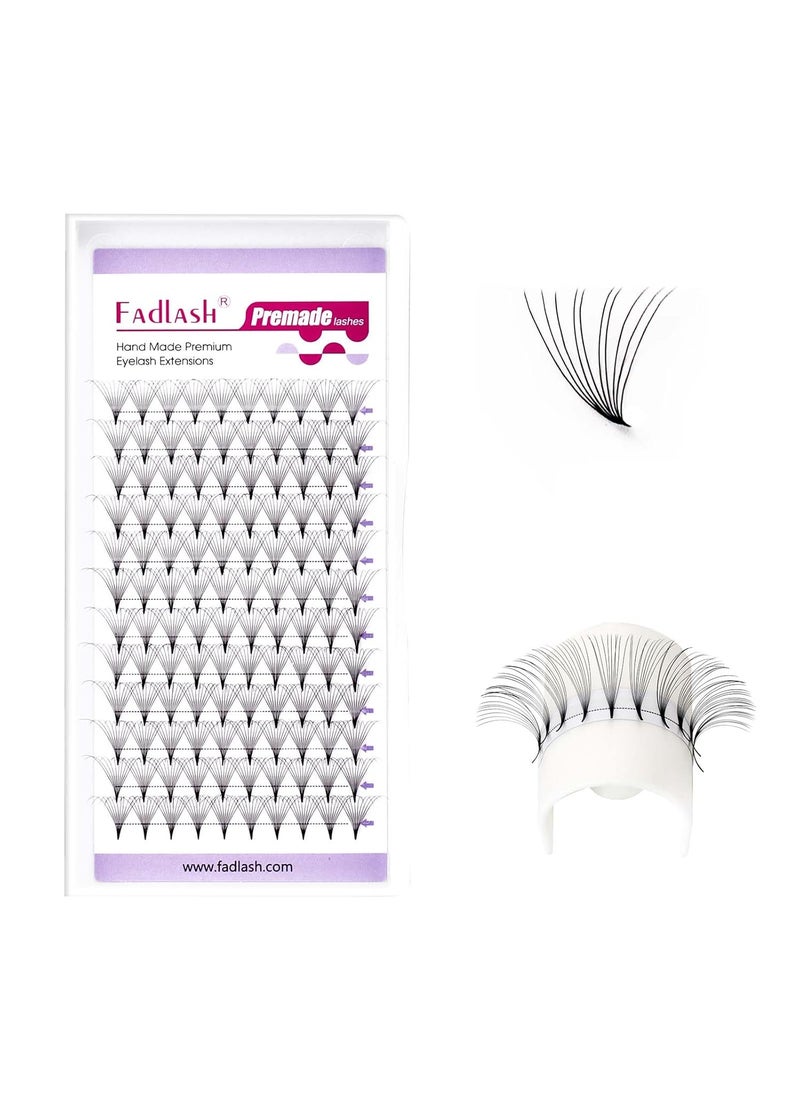 FADLASH - FADLASH Premade Fans Eyelash Extensions 10D 0.07 Volume Lash Fans D Curl 14mm Short Stem Handmade Volume Premade Lash Extensions Fans (10D-0.07-D-14mm) - Image 1