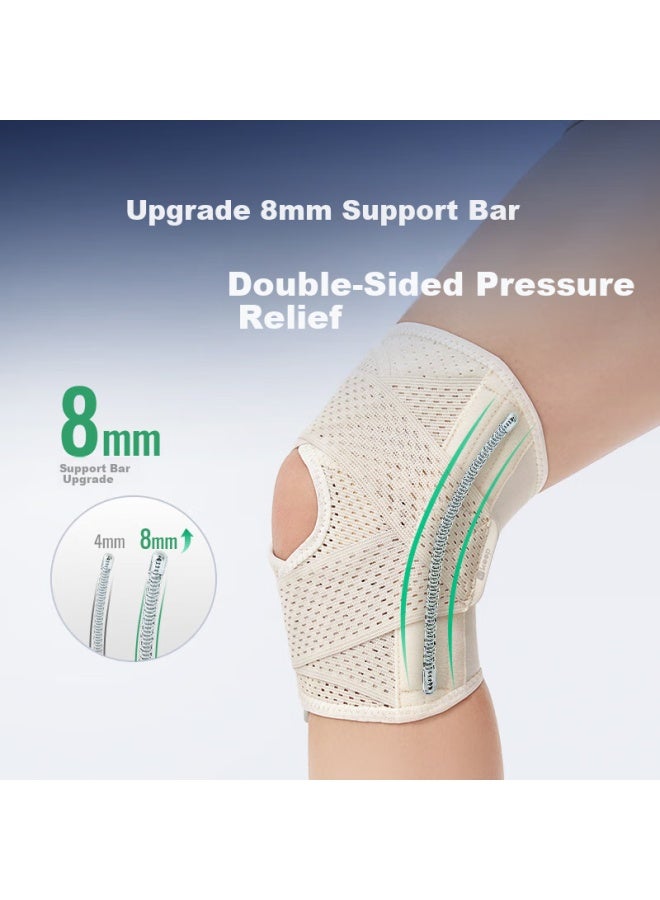 Keep Open Knee Support For Running And Sports, Patella Protector With Meniscus Knee Brace, Classic Black, Size L, Pack Of 2 - Image 4