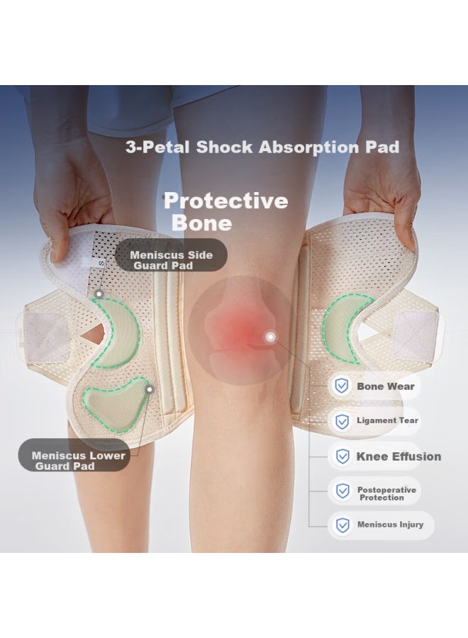 Keep Open Knee Support For Running And Sports, Patella Protector With Meniscus Knee Brace, Classic Black, Size L, Pack Of 2 - Image 3