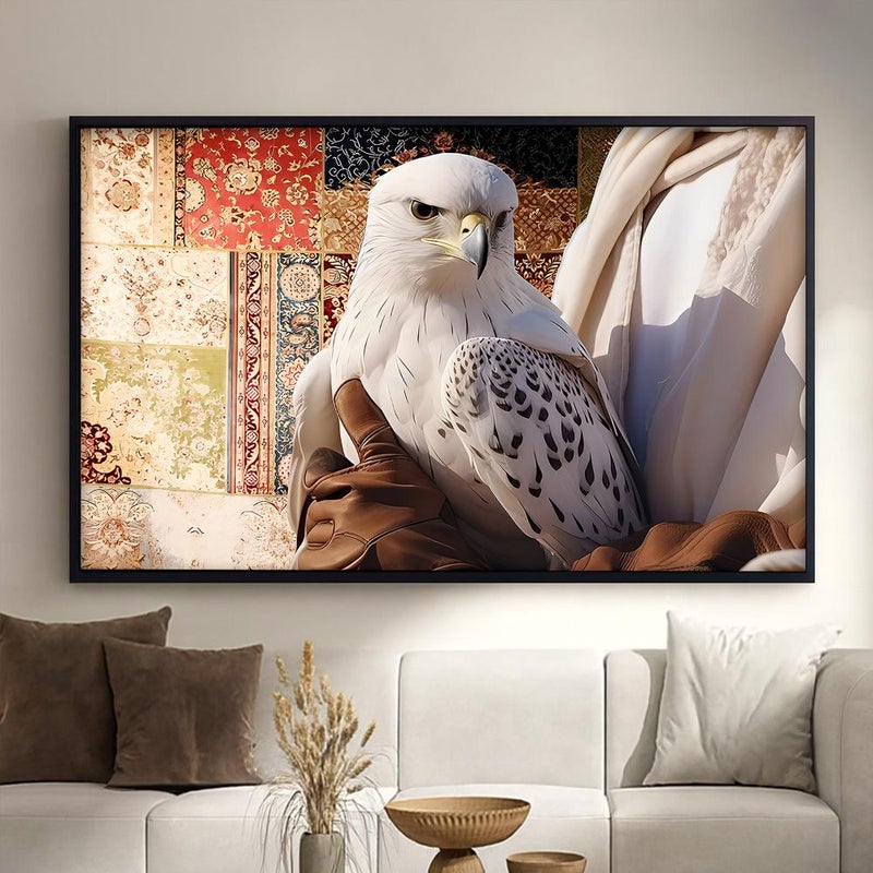 ماركتنا لوحة قماشية بتصميم الفن النجدي مع برواز مجوف مقاس (90×60) قطعة واحدة - Image 3