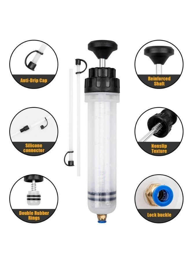 Automotive Fluid Extractor Pump,500cc Fluid Extractor,Oil Change Syringe with Hose, Manual Fuel Suction u0026 Filler, Fluid Change Evacuator - Image 3