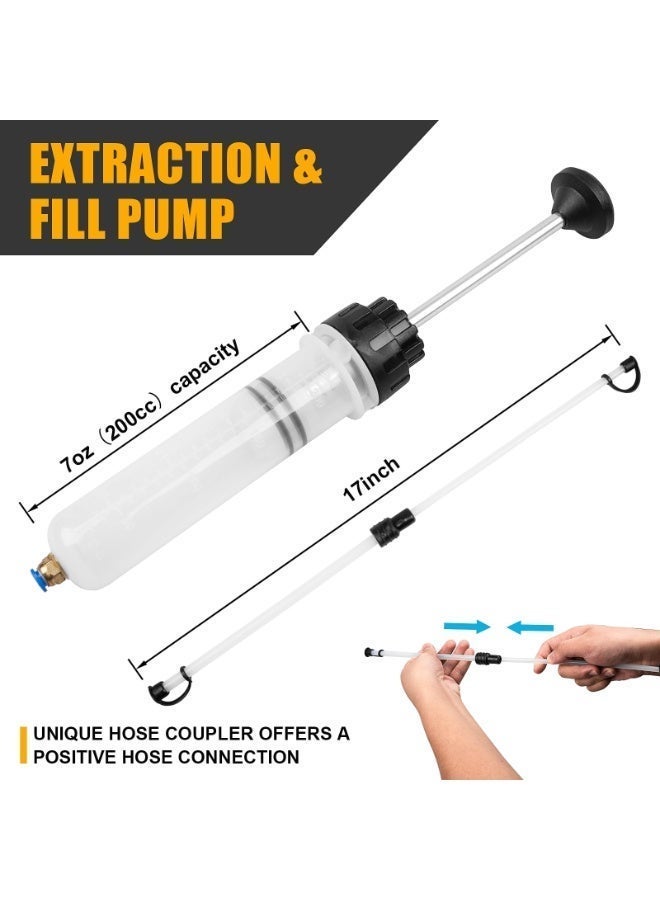 Automotive Fluid Extractor Pump,500cc Fluid Extractor,Oil Change Syringe with Hose, Manual Fuel Suction u0026 Filler, Fluid Change Evacuator - Image 2
