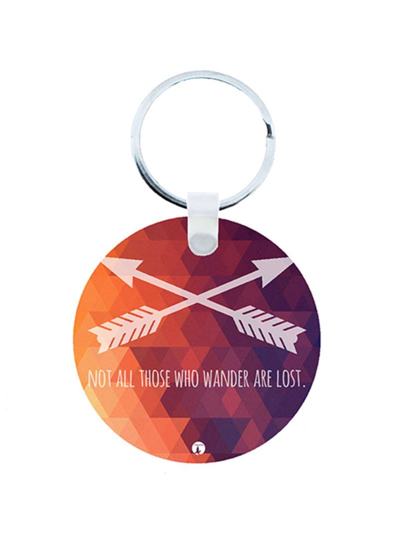 English Phrases Wooden Keychain