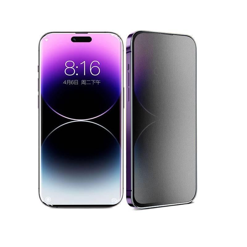 غطاء هاتف بGlass باللون Frosted لـ iPhone 15 / 15 Plus / 15 Pro / 15 Pro Max مع حماية الخصوصية وملمس غير لامع مع مقاوم للصدمات مع مقاومة بصمات الأصابع مع حماية من السقوط للسفر - Image 1