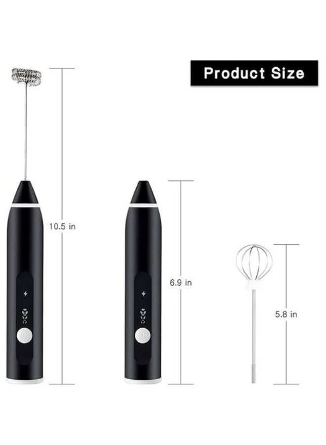Handheld Milk Frother, Electric Foam Maker with 3-Speed Adjustable Whisk and Egg Beater - Image 5