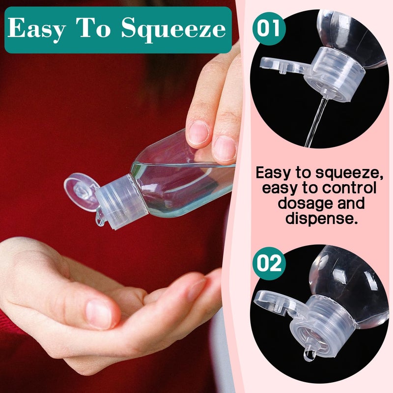 DPLASKA 100pcs Empty 3.4 oz Travel Bottles with Flip Cap Tsa Approved Leakproof Plastic Squeeze Small Shampoo Bottles for Toiletries Liquids Travel Essentials Containers for Lotion, Party favors, Bulk Gifting - Image 4