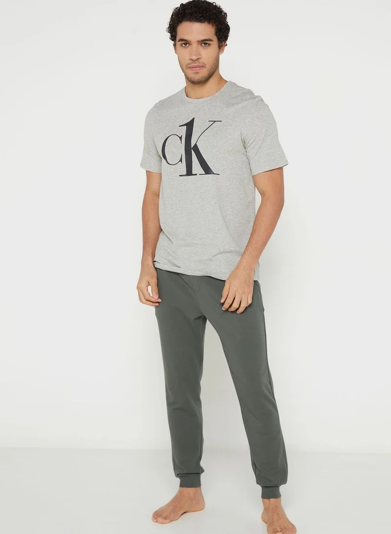 CALVIN KLEIN Logo Crew Neck T-Shirt