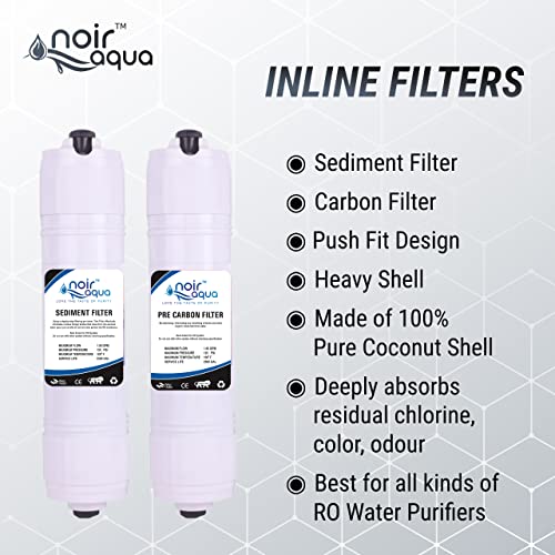 Noir Aqua Inline Filter Set, This Comprehensive Set Includes The Sediment Filter, Pre Carbon Filter, and 100 GPD Membrane Works Upto 3000 TDS, Suitable for All Kind of RO Water Purifier Filters. - Image 2