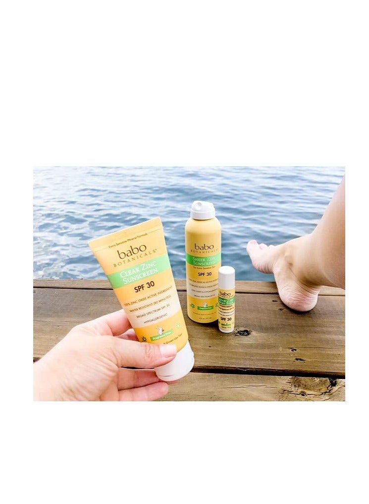 Babo Botanicals Babo Botanicals Sheer Zinc Mineral Sunscreen Sport Stick SPF30- Natural Zinc Oxide- Shea Butter- Fragrance-Free - Water Resistant - Made Safe Certified - Image 4