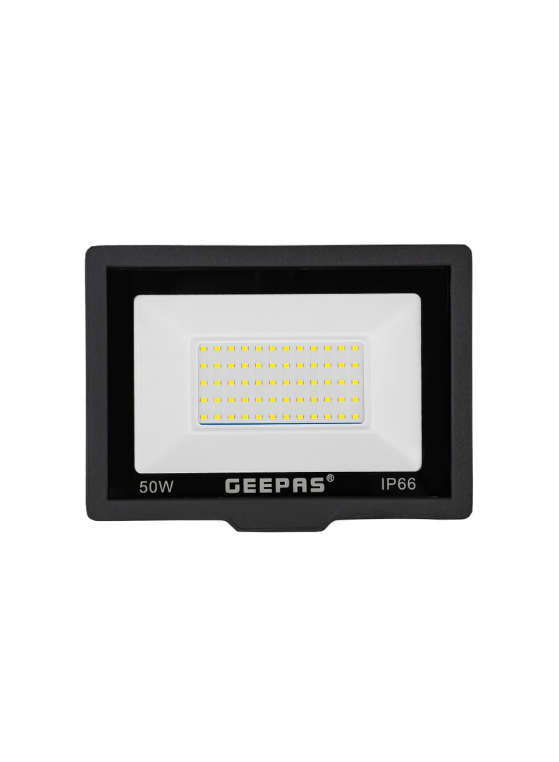 GEEPAS Geepas 50 W LED Flood Light GESL55120, 4500 Lumens and 6500 K Color Temperature, 80% Energy Efficient LED Light, Perfect for Outdoor Spaces, Sports Arenas, Parking Lot, Etc. 2 Year Warranty, Black  - Image 2