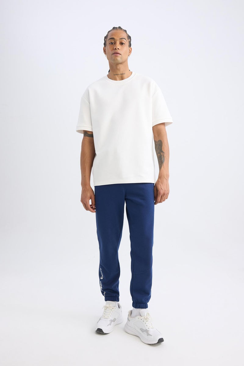 DeFacto Blue Man DeFactoFit NBA Los Angeles Lakers Standard Fit Laced Thick Jogger Sweatpants Casual - Image 2