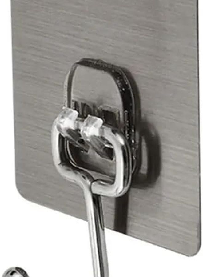 No Drill Hooks Heavy Duty Adhesive Clear Wall Hangers Damage Free Kitchen Bathroom Strong Hold 5PC Black - Image 3