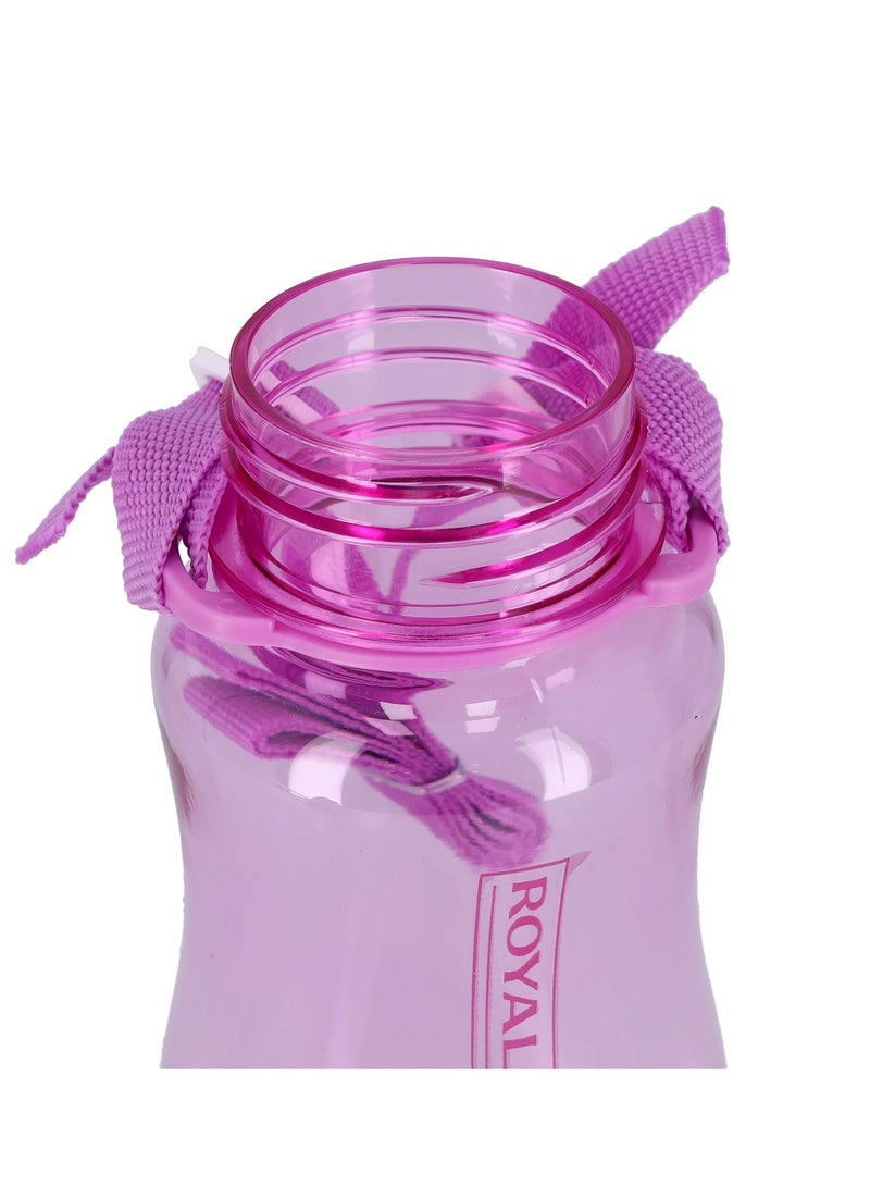 Royalford 500 Ml Water Bottle Kids Water Bottle, Toddler Water Bottle With Bendy Straw Portable With Hanging Loop Flip Top Spill Free Baby Sippy Purple - Image 2