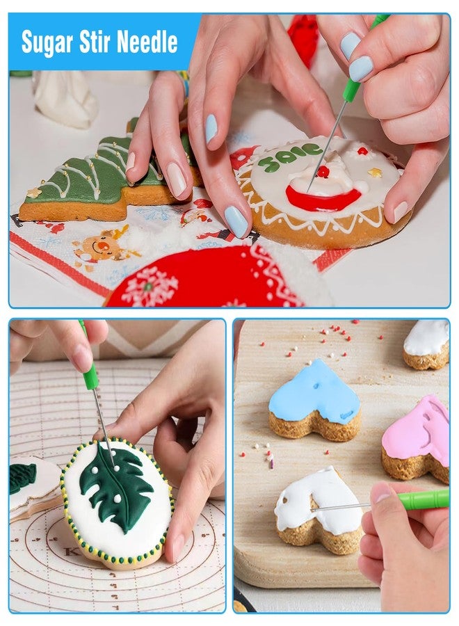 firstake Piping Bags and Tips Set - Reusable Piping Bag, 16 Inch Silicone Pastry Bags with 14 Icing Tips, 3 Scrapers, 2 Couplers, 2 Bags Ties, 1 Pastry Brush, Cake Decorating Kit for Baking Cupcake and Cookies - Image 5